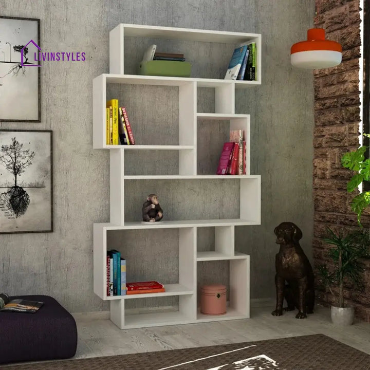 Inna Engineered Wood Bookshelves | Bookshelf for Living Room | Bedroom | Drawing Room | Study Room