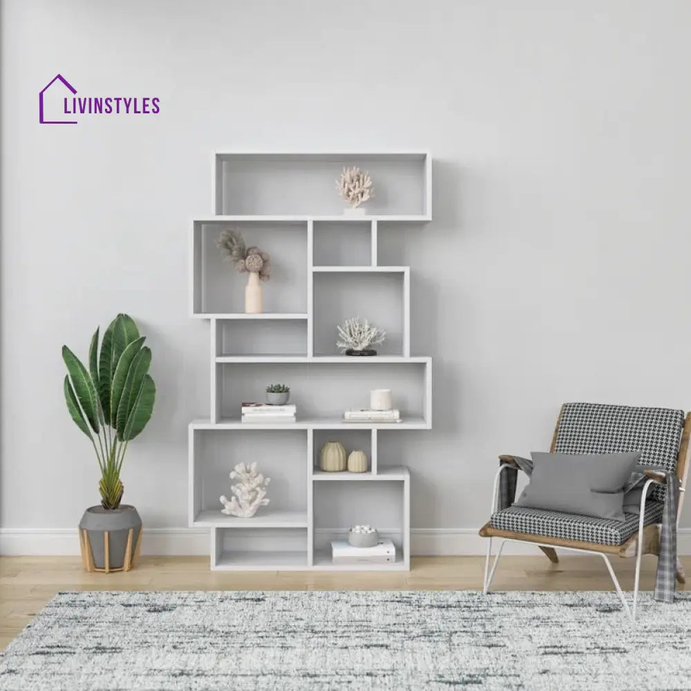 Inna Engineered Wood Bookshelves | Bookshelf for Living Room | Bedroom | Drawing Room | Study Room