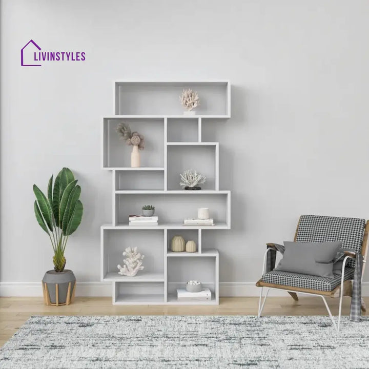 Inna Engineered Wood Bookshelves | Bookshelf for Living Room | Bedroom | Drawing Room | Study Room