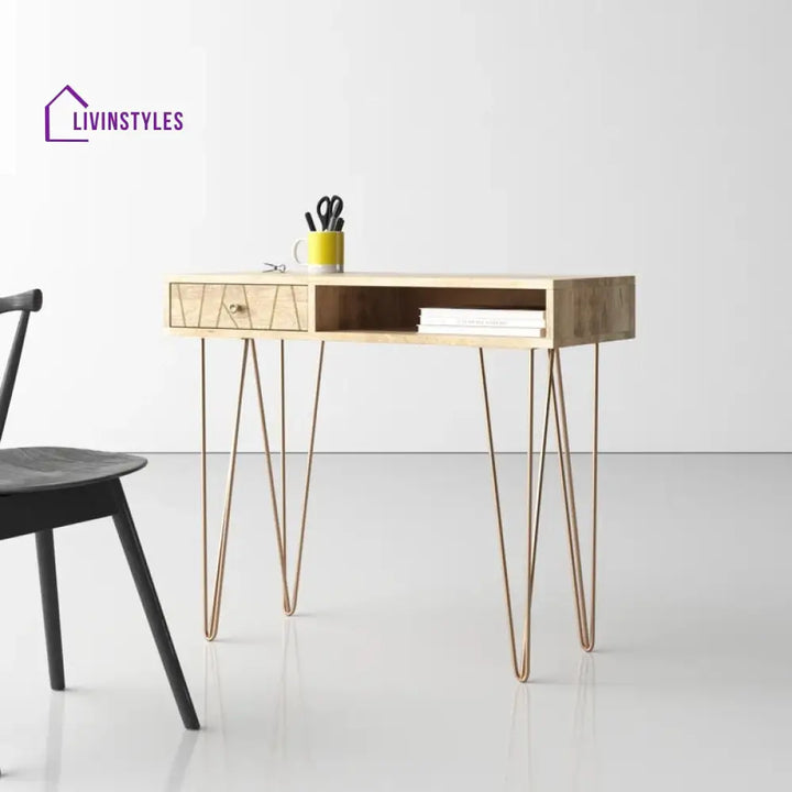 Inna Solid Wood Study Table for Students