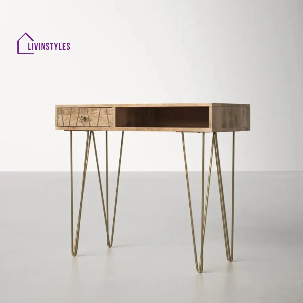 Inna Solid Wood Study Table for Students