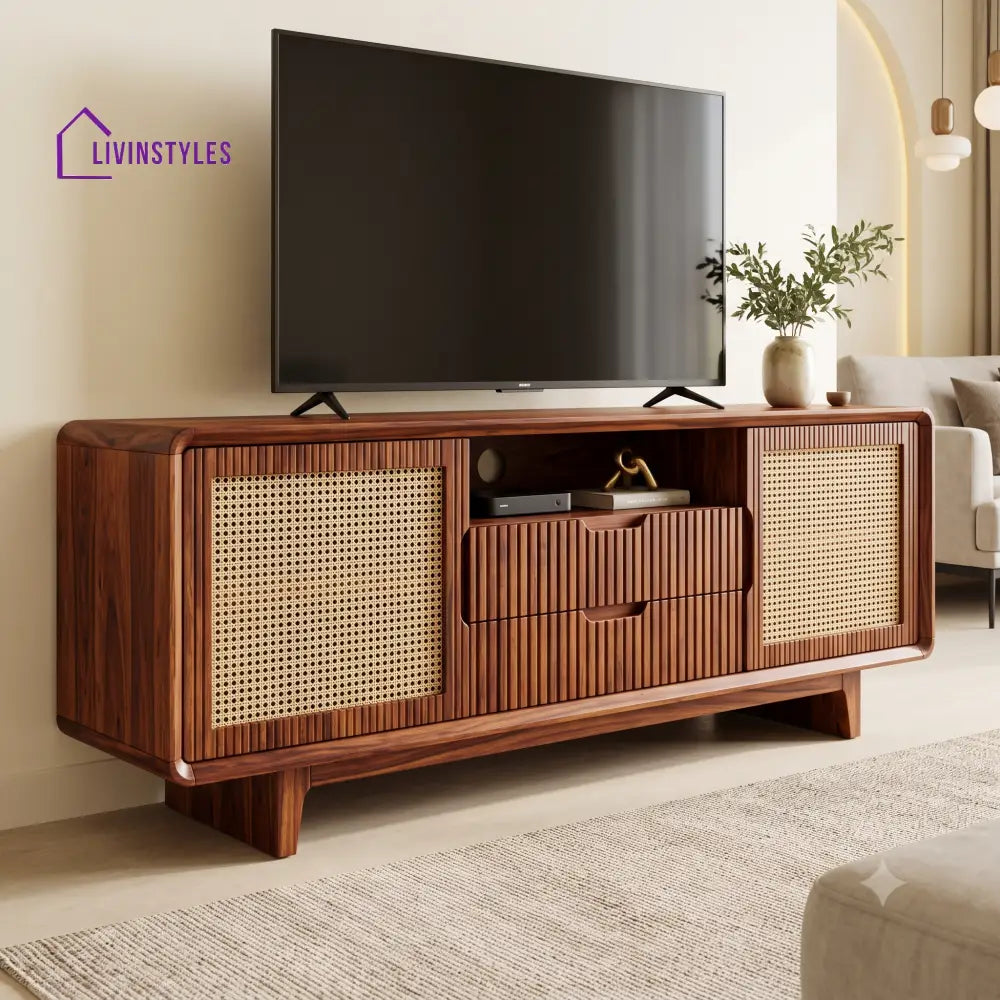 Innocent Solid Sheesham Wood Tv Unit for Living Room | Tv Cabinet | Tv Console Unit