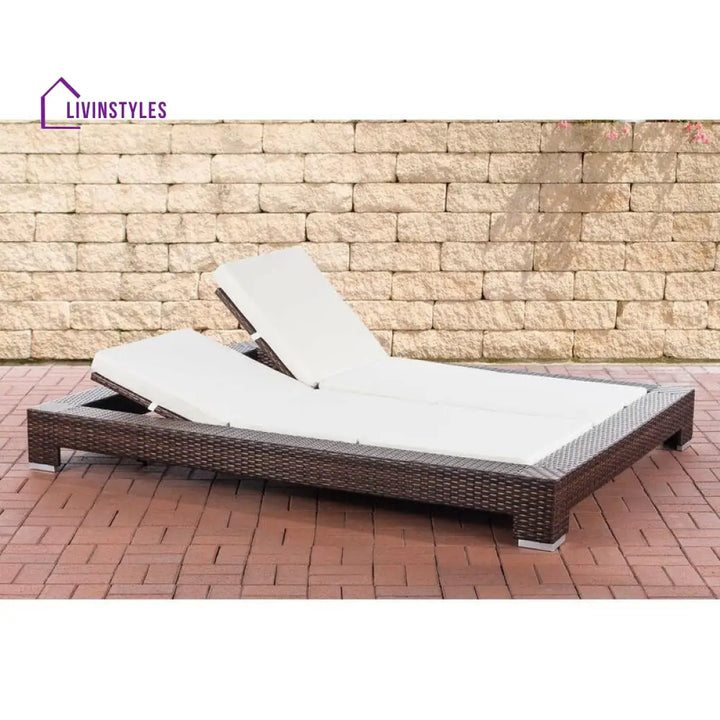 Insane Outdoor Swimming Poolside Lounger (Brown) - Loungers