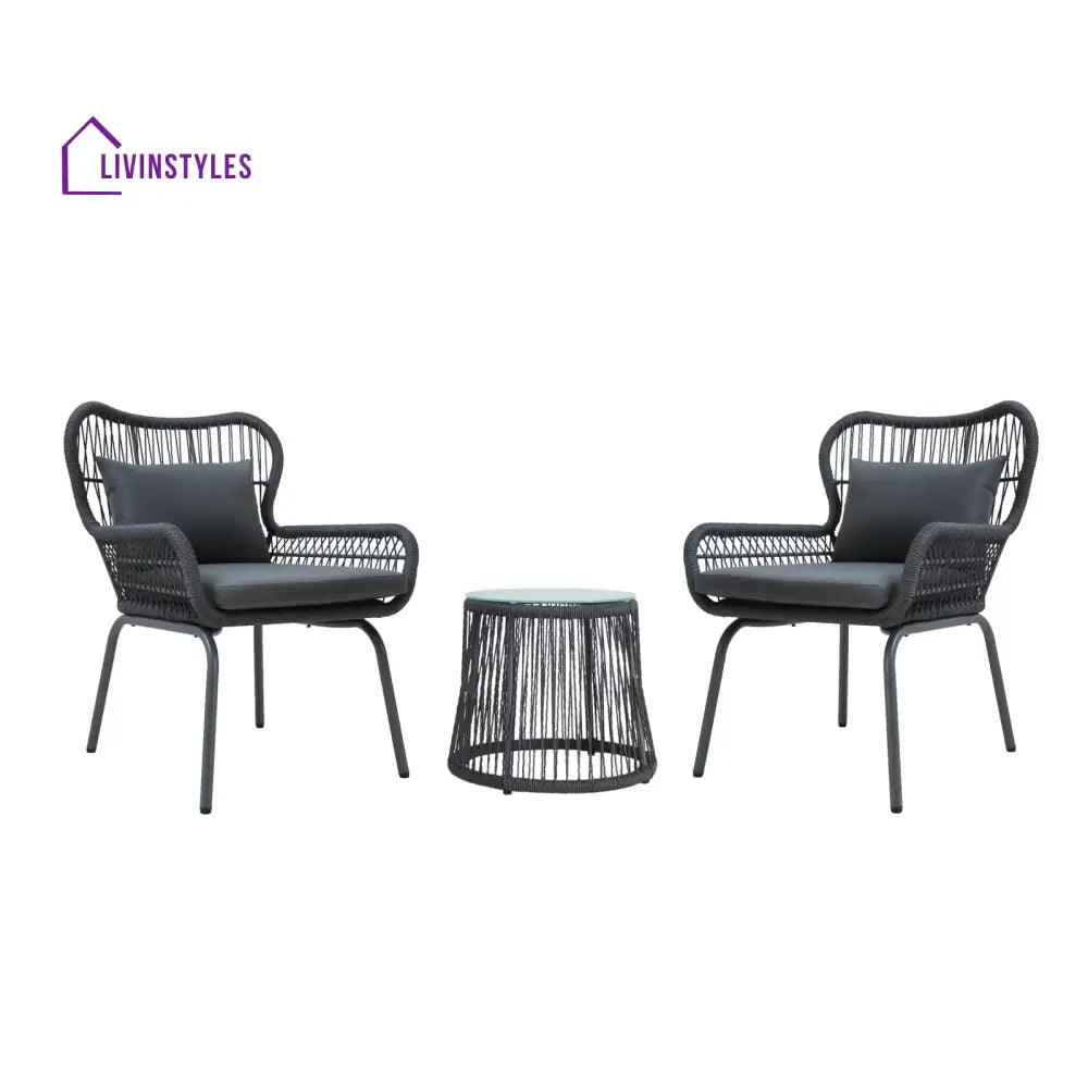 Intra Outdoor Patio Seating Set 2 Chairs and 1 Table Set - Coffee Table Sets