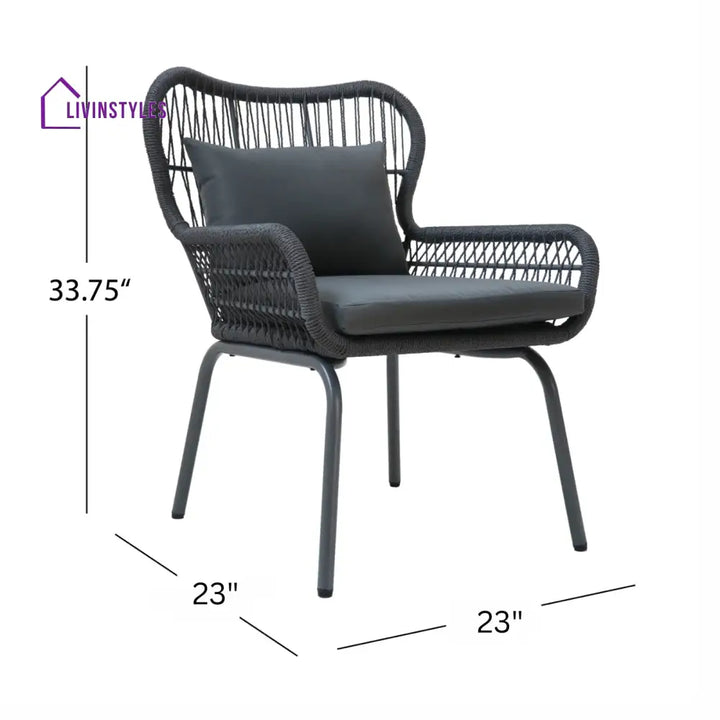 Intra Outdoor Patio Seating Set 2 Chairs and 1 Table Set - Coffee Table Sets