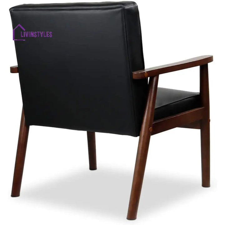 Ira Solid Wood Frame and Fabric Arm Chair | Living Room Chair | Lounge Chair