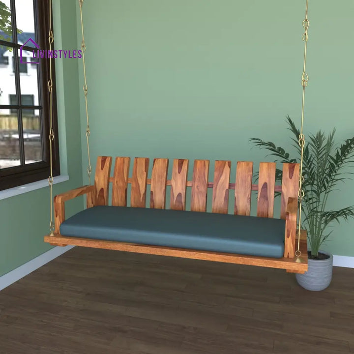 Ira Traditional Stripped Handmade Simple Wooden Swing Swing