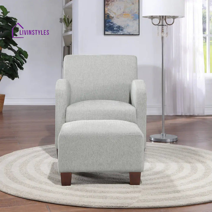 Iraaya Solid Wood and Fabric Arm Chair | Living Room Chair | Lounge Chair