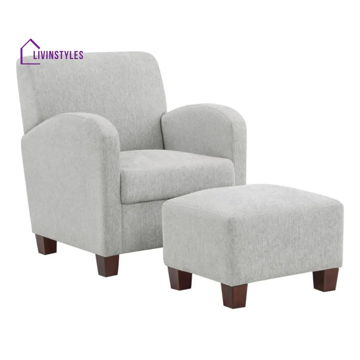 Iraaya Solid Wood and Fabric Arm Chair | Living Room Chair | Lounge Chair