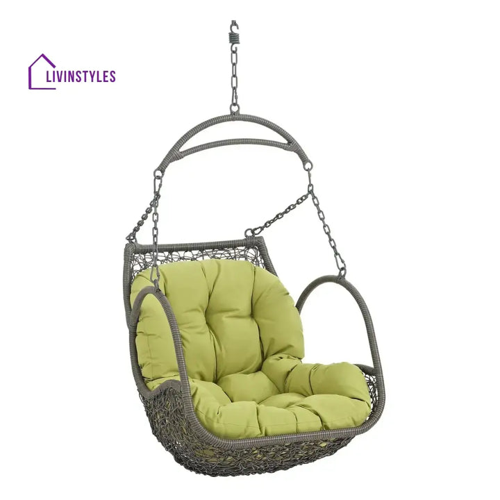 Ireti Outdoor Rattan Wicker Hanging Swing Chair with Cushion - Swing