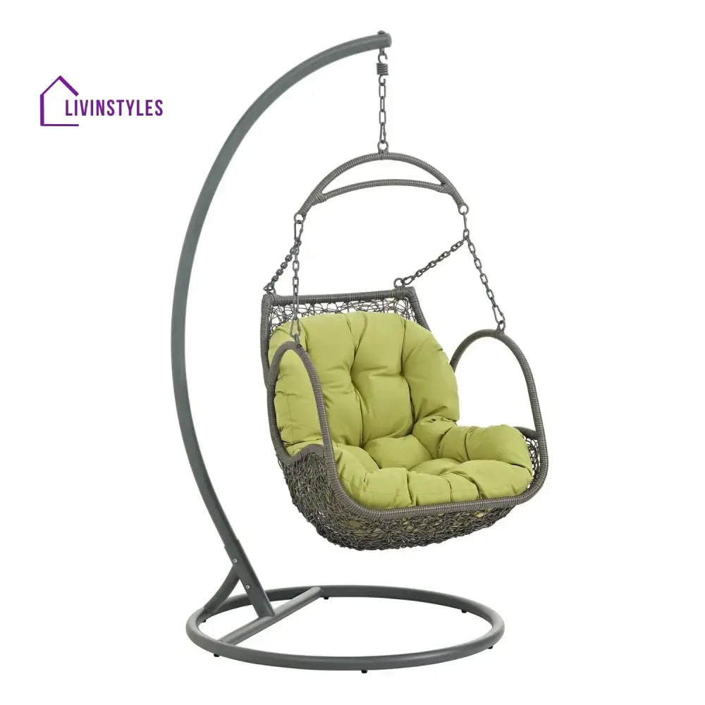 Ireti Outdoor Rattan Wicker Hanging Swing Chair with Cushion - Swing