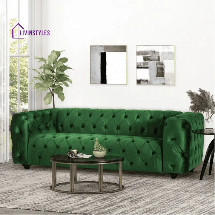 Irina 3 Seater Sofa in blue colour Green
