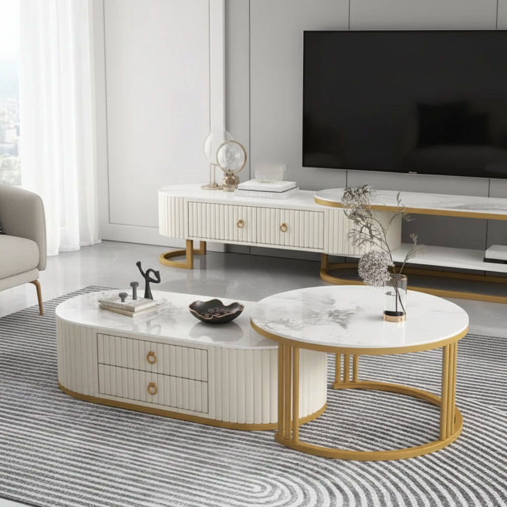Irina Designer Centre Table With Marble