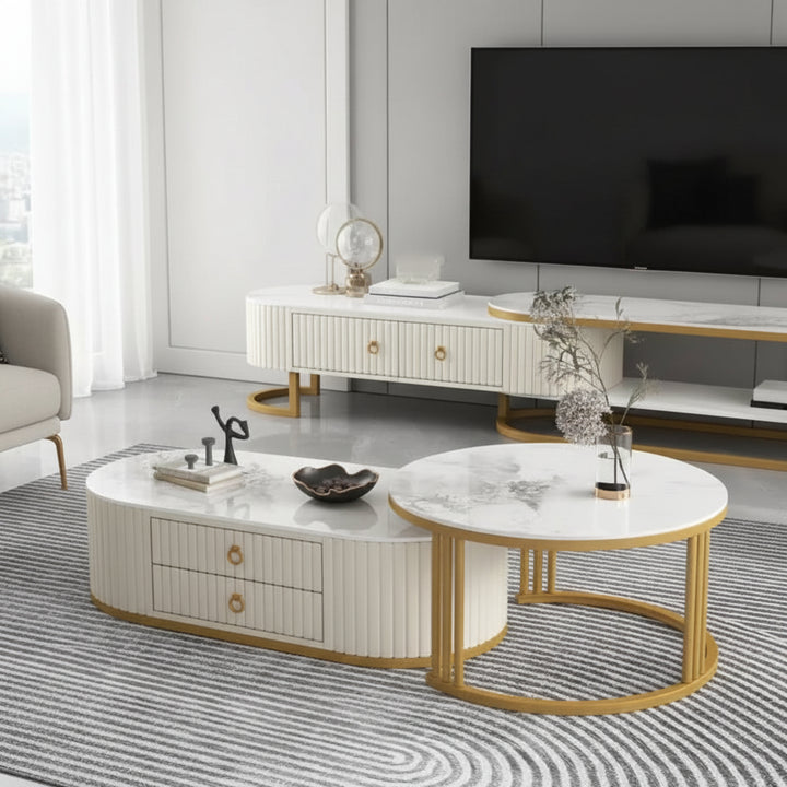 Irina Designer Centre Table With Marble
