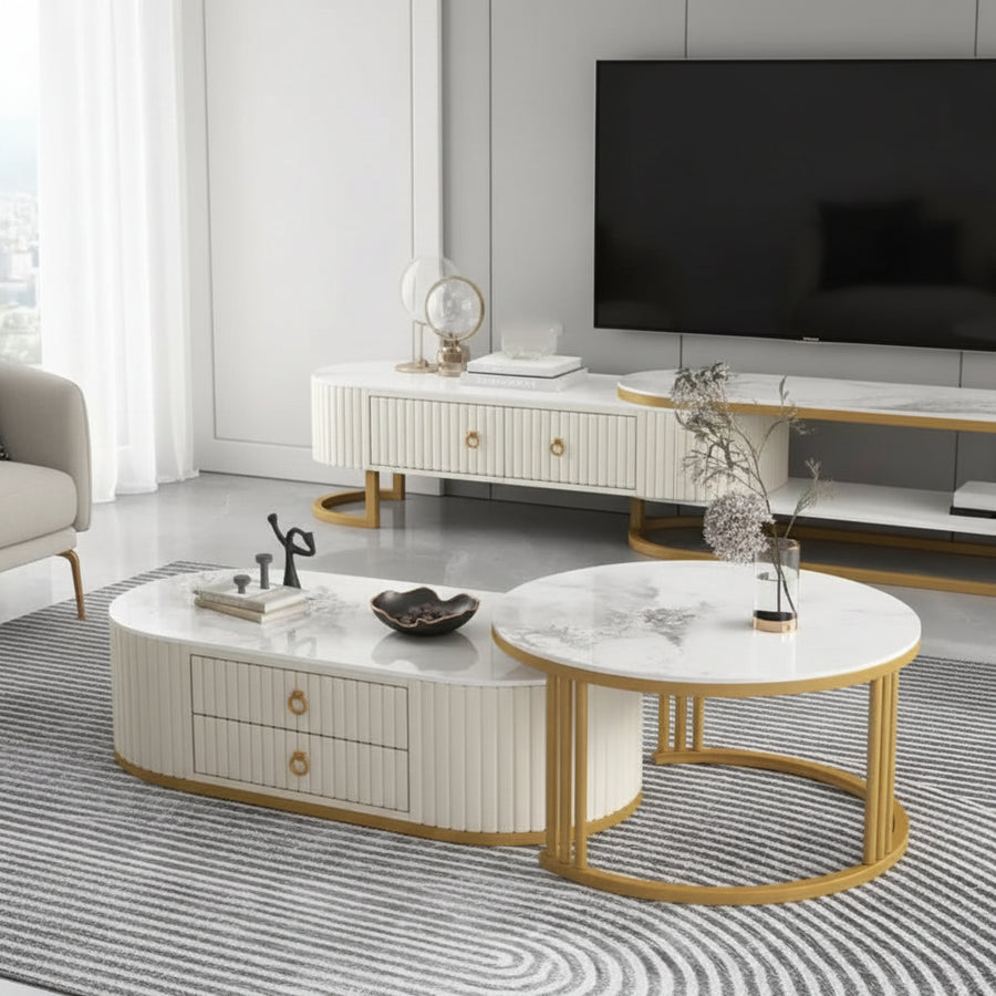 Irina Designer Centre Table With Marble