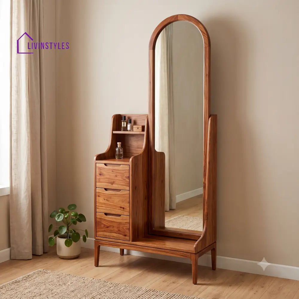 Iris Premium Solid Wood Dressing Table for Bedroom | New Designer Dressing Unit