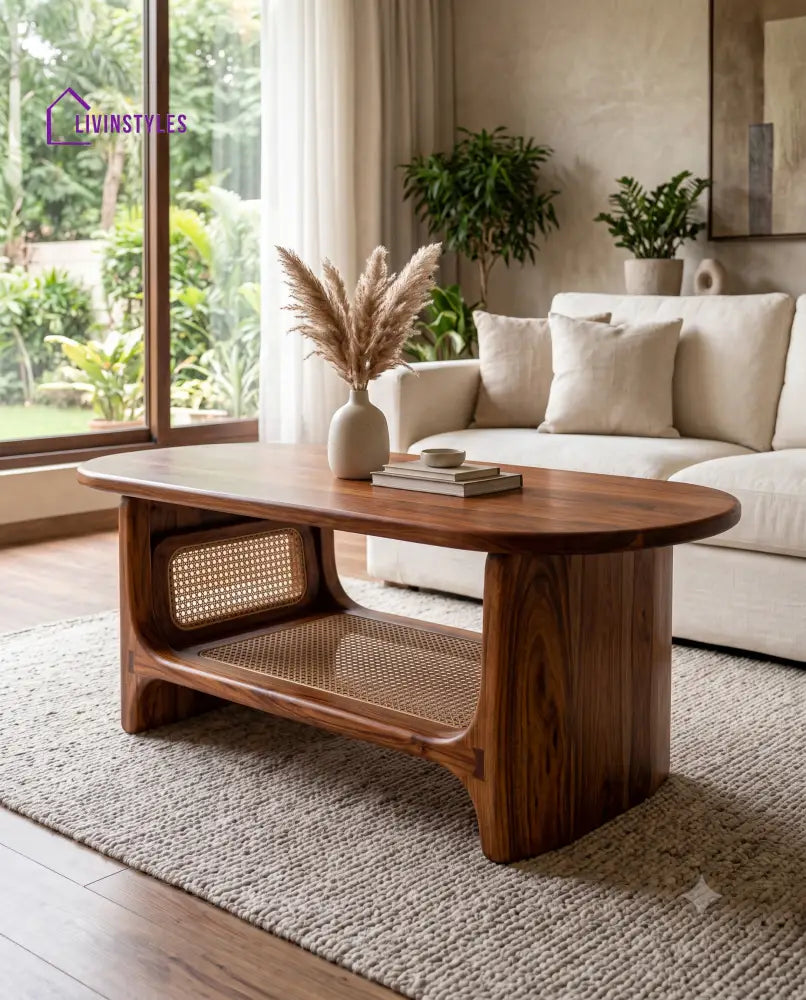 Iris Wooden Coffee Table for Living Room | Tea Table | Teapoy | Center table