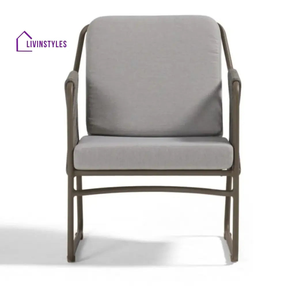 Isabeau Outdoor Rope Loveseat Sofa Set With Wooden Top Table - Sofa Set