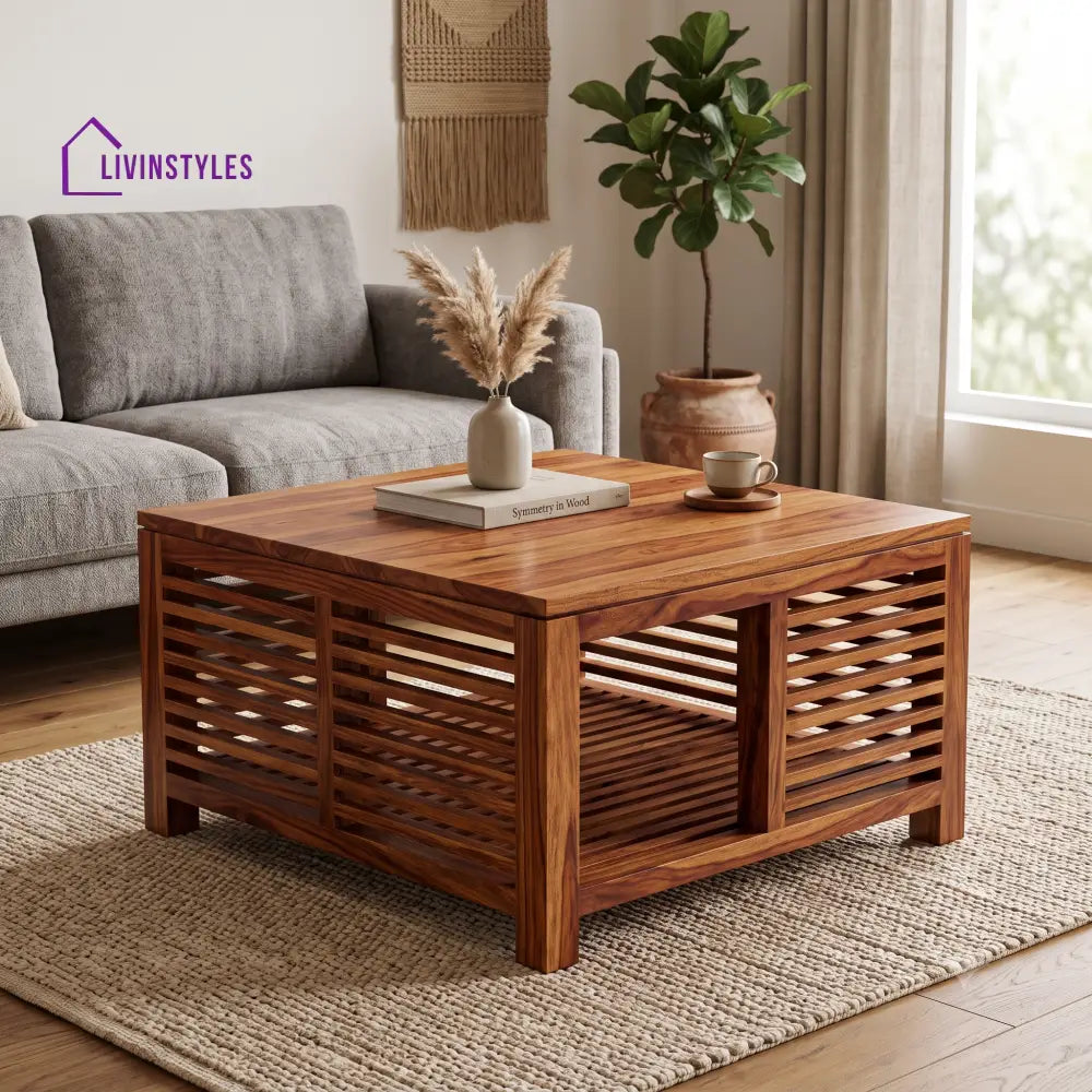 Isaure Wooden Coffee Table for Living Room | Tea Table | Teapoy | Center table