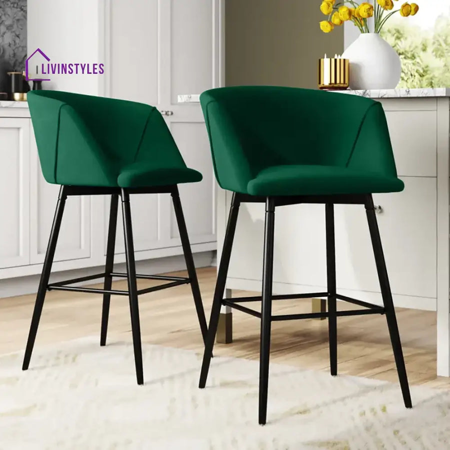 Green Color Clea Counter Stool Set Of-1
