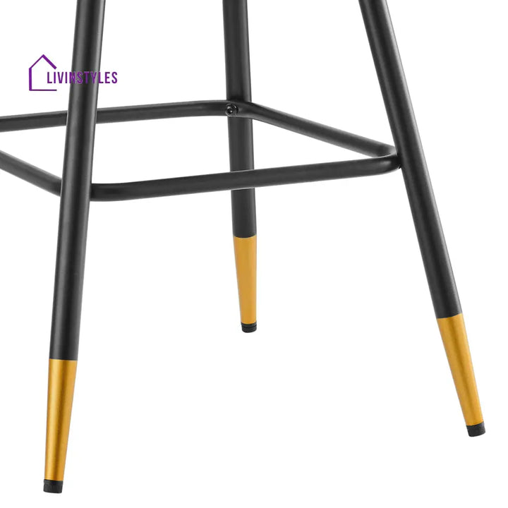 Charlecote Set of 2 Dark Grey Velvet Upholstered Bar Stools Bar stools