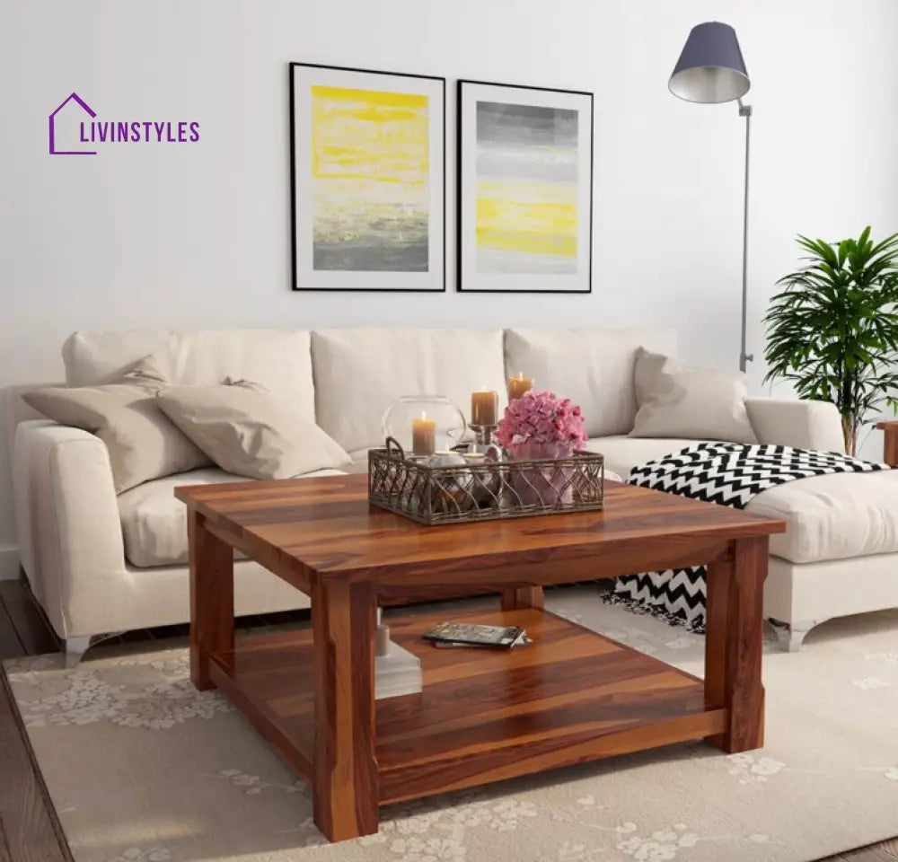 Isha Solid Wood Coffee Table For Living Room