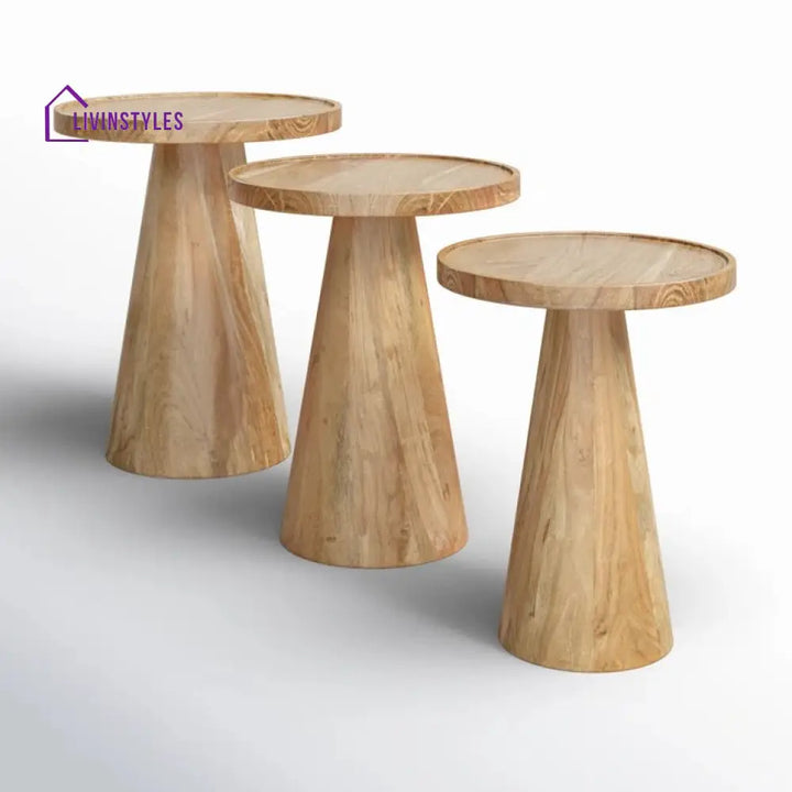Isha Solid Wood Drink Table | End Table | Side Table for Living Room