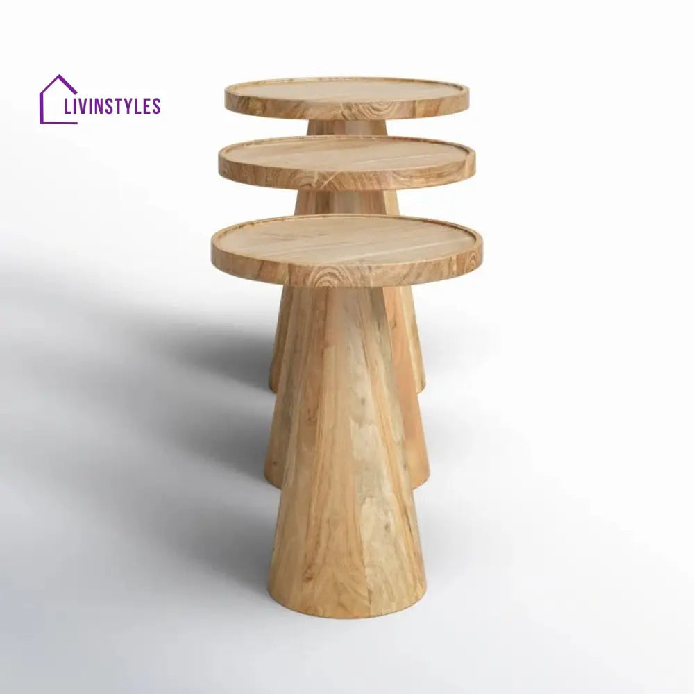 Isha Solid Wood Drink Table | End Table | Side Table for Living Room