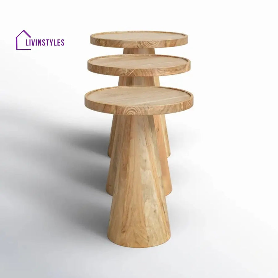 Isha Solid Wood Drink Table | End Table | Side Table for Living Room