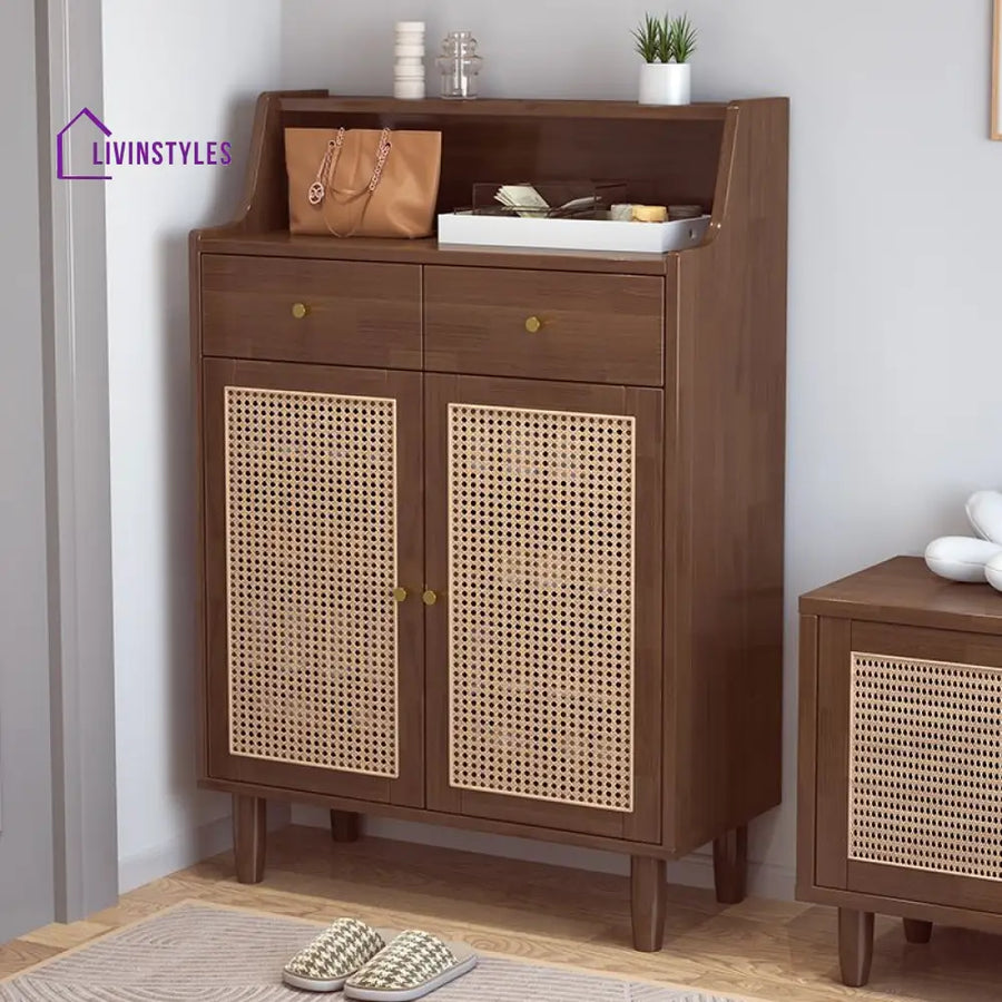 Ishaan Solid Wood Shoe Rack for Living Room