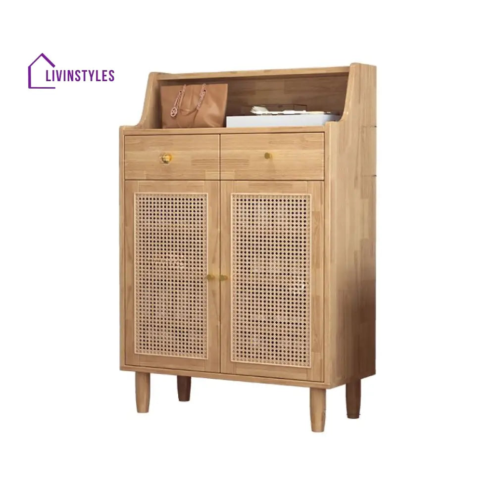 Ishaan Solid Wood Shoe Rack for Living Room