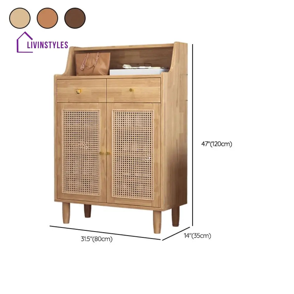 Ishaan Solid Wood Shoe Rack for Living Room
