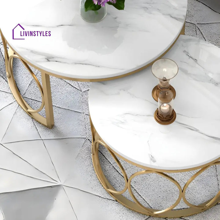 Ishaan Stainless Steel Coffee Table for Living Room