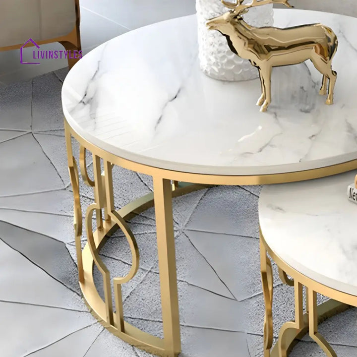 Ishaan Stainless Steel Coffee Table for Living Room