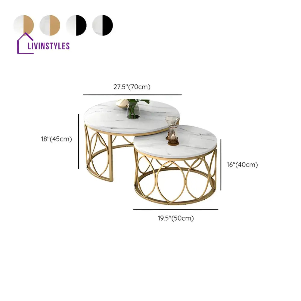 Ishaan Stainless Steel Coffee Table for Living Room