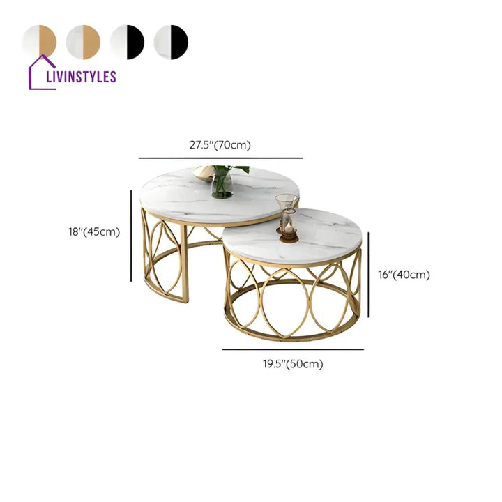 Ishaan Stainless Steel Coffee Table for Living Room