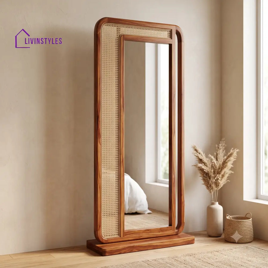 Ishani Wooden Full Length Mirror for Bedroom & Living Room