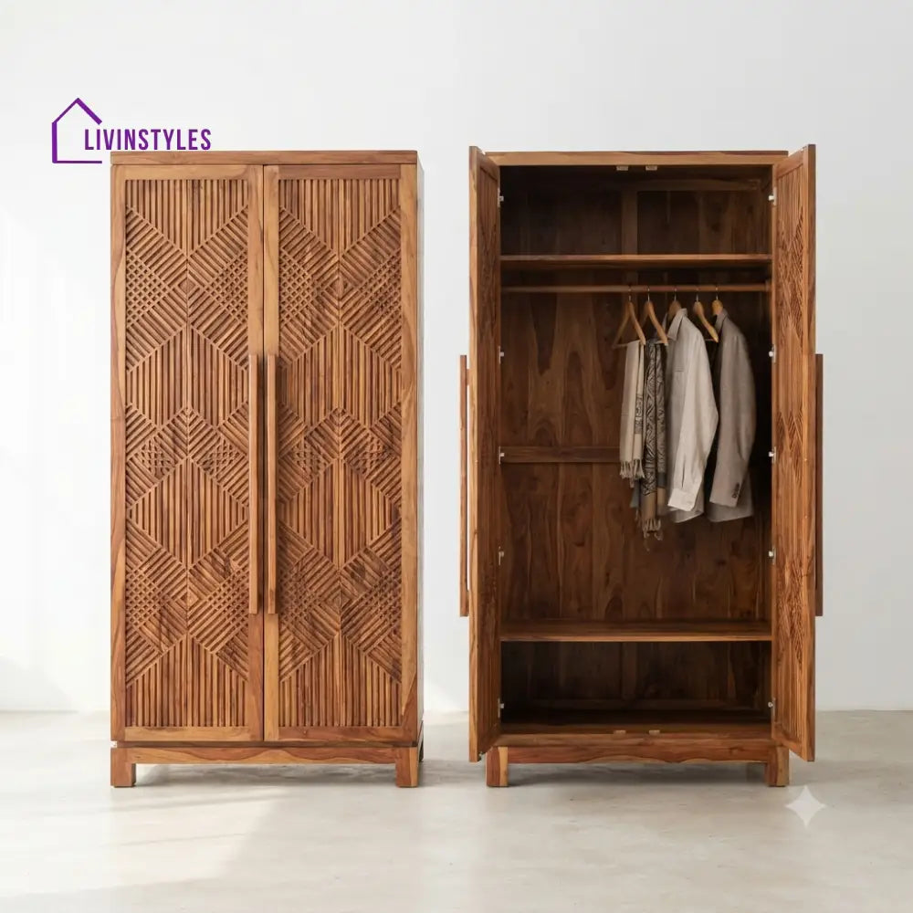 Ishani Wooden Wardrobe for Clothes | Cupboard for Clothes