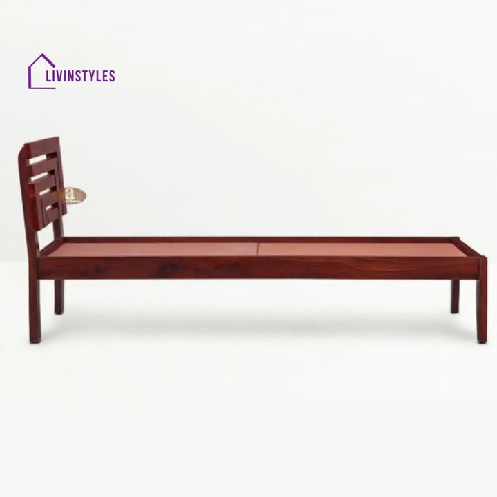 Ishika Solid Sheesham Wood Handmade Modern Single bed (Honey)
