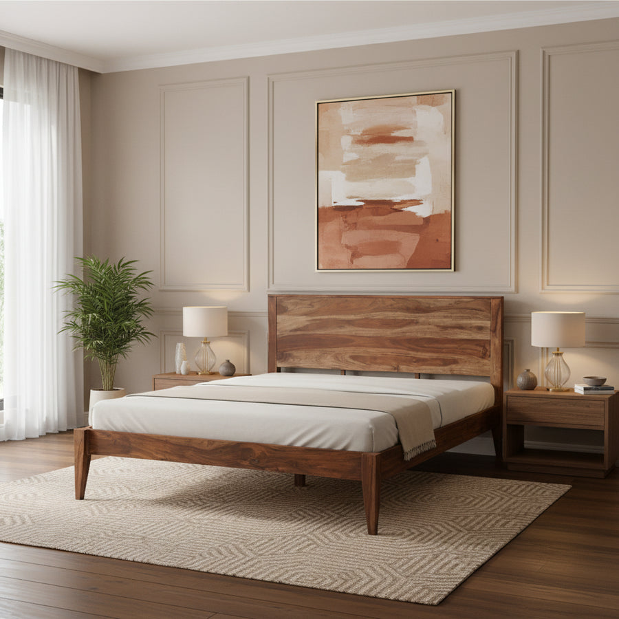 Kim Solid Wood Sheesham Beds Bed without storage