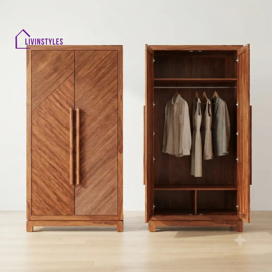 Ishika Wooden Wardrobe for Clothes | Cupboard for Clothes