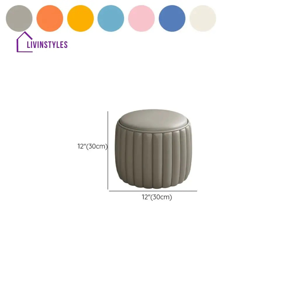 Ishira Living Room Ottoman | Faux Leather Fabric
