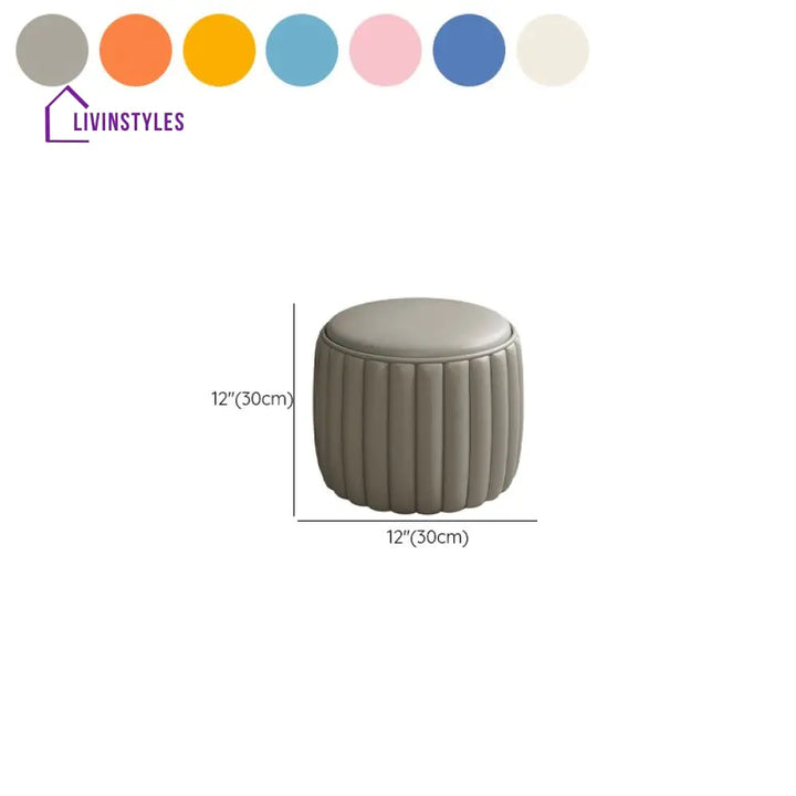 Ishira Living Room Ottoman | Faux Leather Fabric