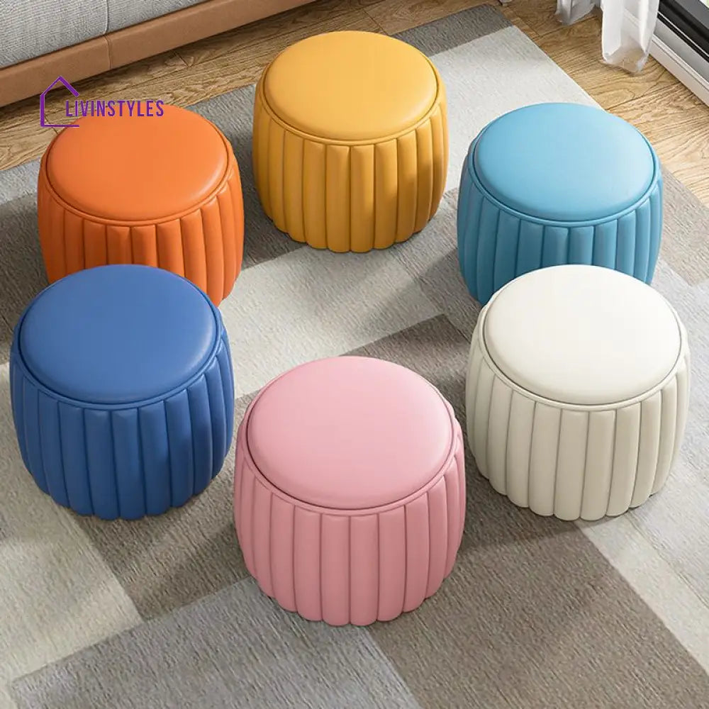 Ishira Living Room Ottoman | Faux Leather Fabric