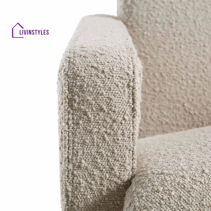 Brompton Sculptural Armchair Taupe Boucle Accent Chairs