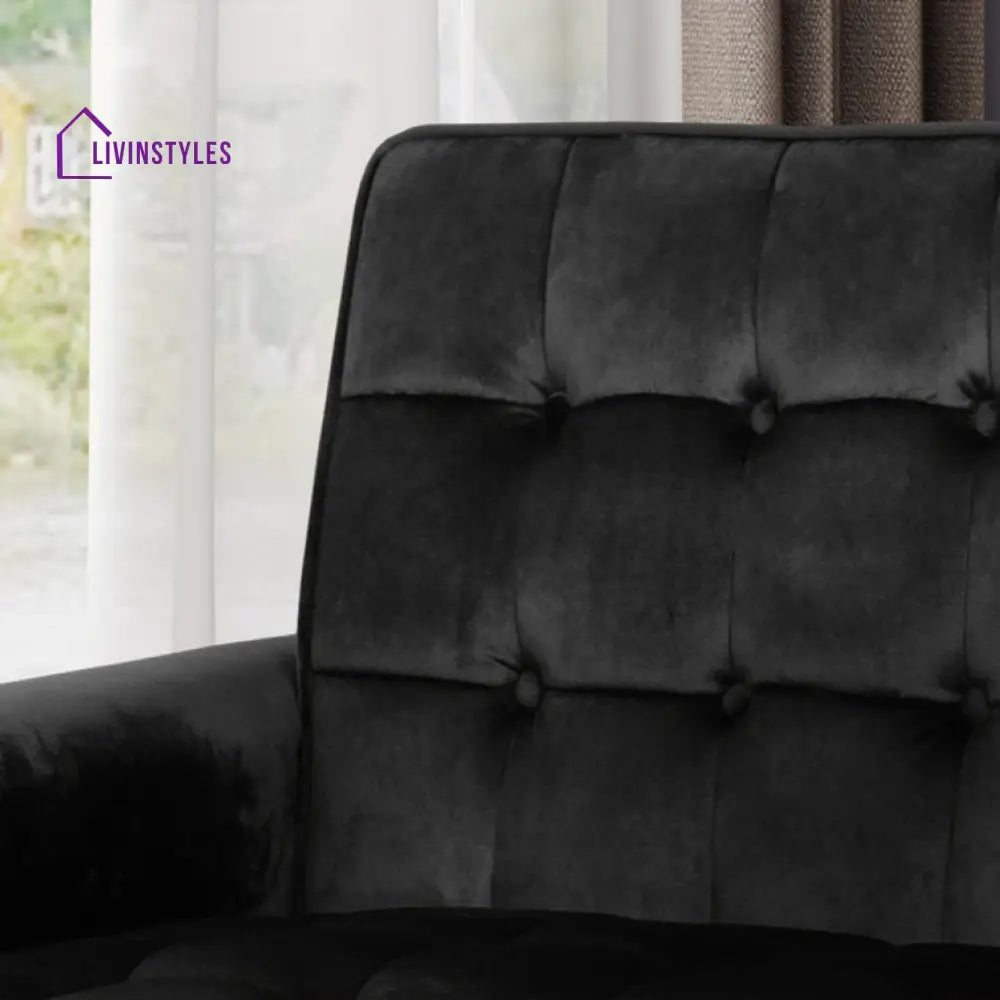 Ishira Solid Wood and Fabric Arm Chair | Living Room Chair | Lounge Chair