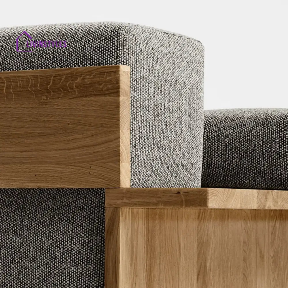 Adara Oak Wood Lounge Chair