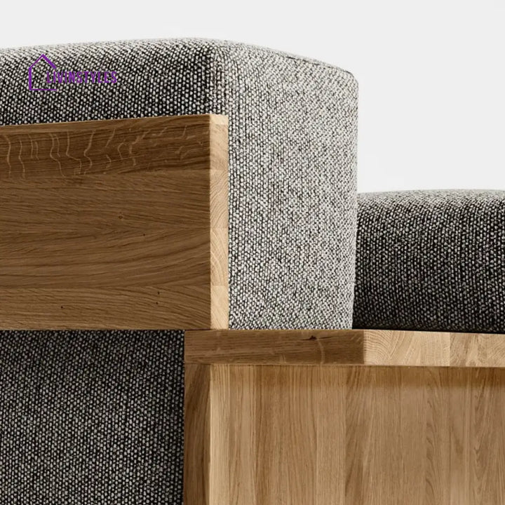Adara Oak Wood Lounge Chair
