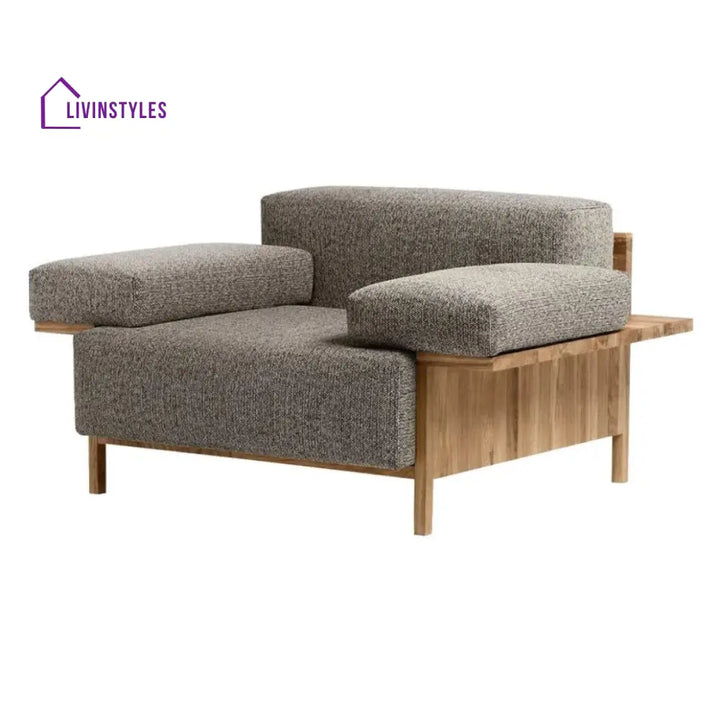 Adara Oak Wood Lounge Chair
