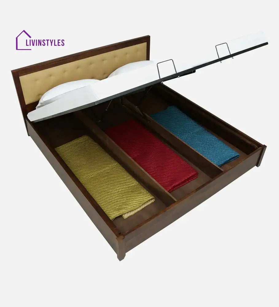 Lucia Sheesham Wood Hydraulic Storage Beds Bedroom Furniture Sets